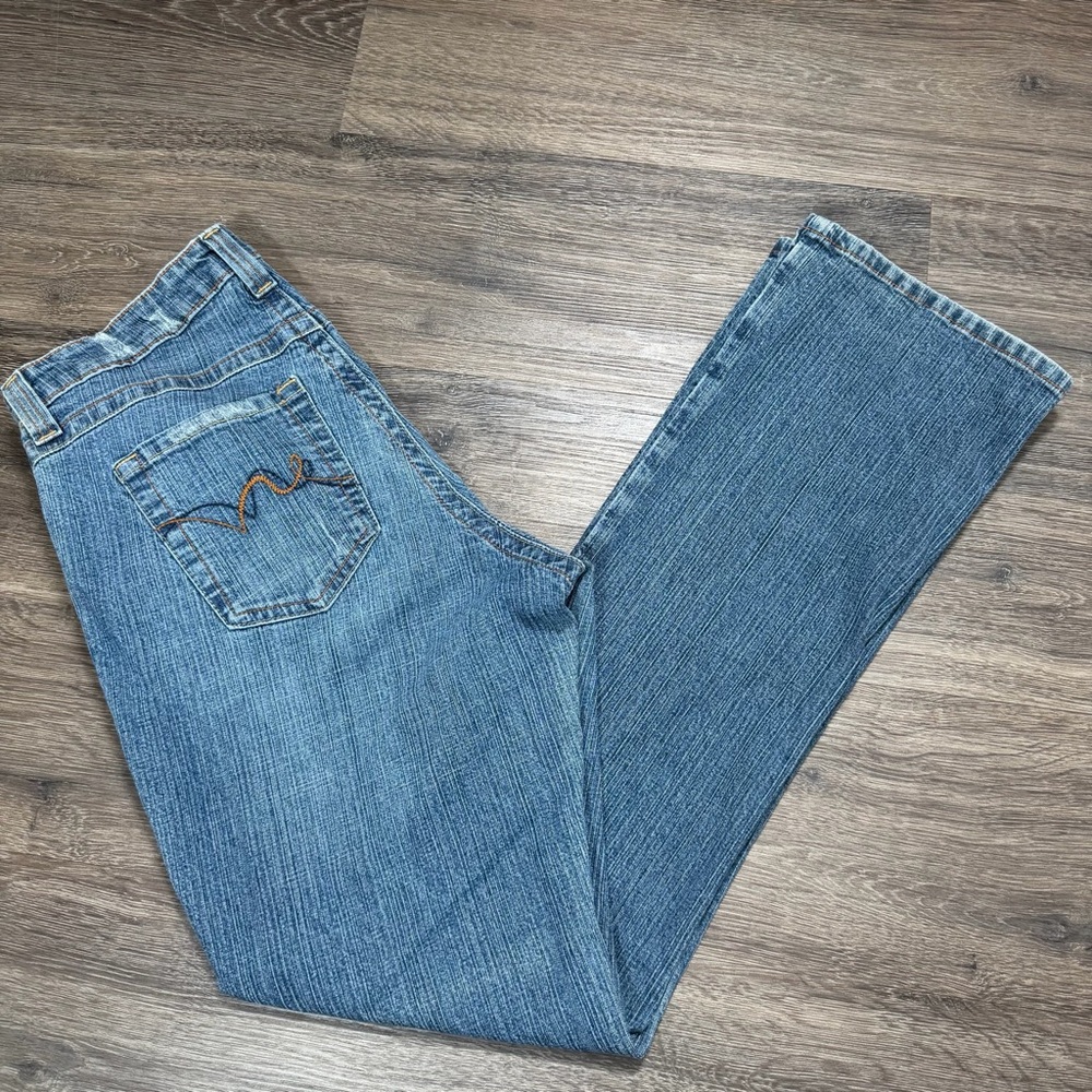 Lei Bootcut Jeans Women 14 Blue Medium Wash Stretch Classic Denim Fit